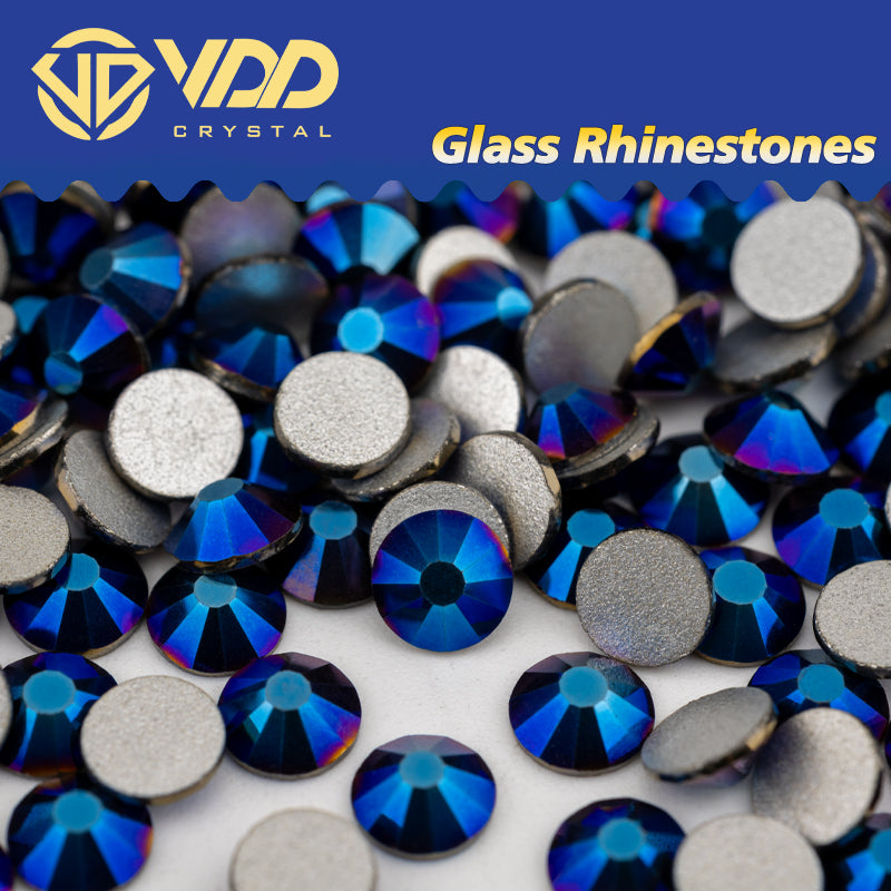 VDD  068 Metallic Blue Non-hotfix Rhinestones High Quality Glass Crystal Flatback Strass Stones YZ-068