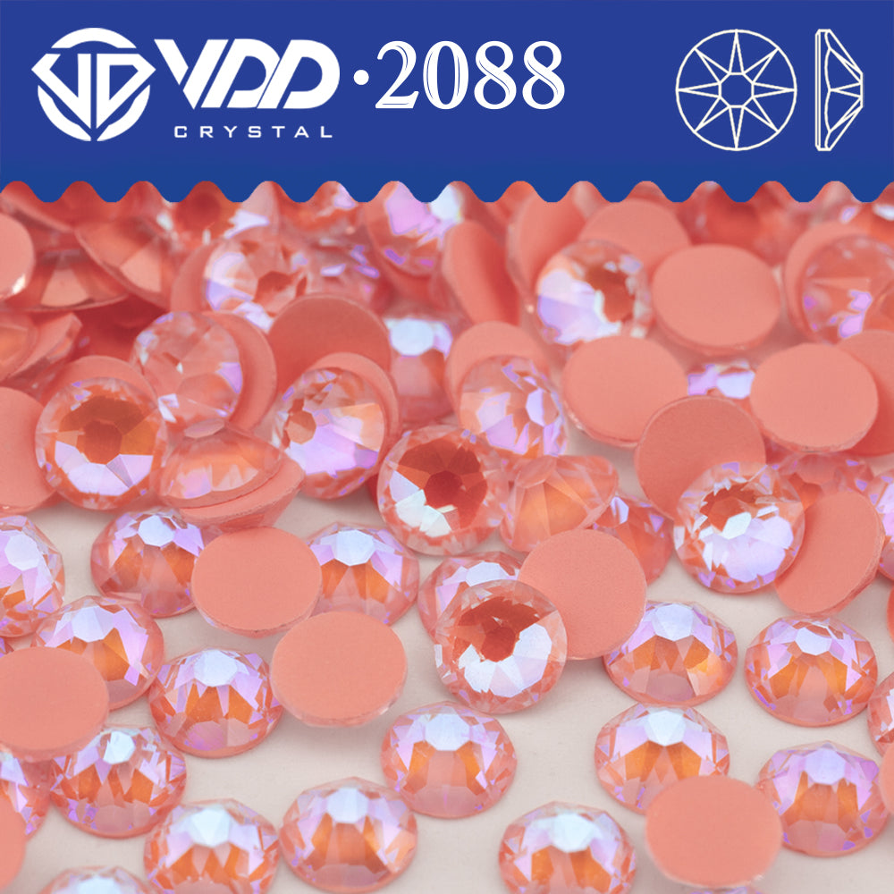 VDD 363 NOS-Coral SS16-SS30 High Quality AAAAA 2088 8 Big 8 Small Rhinestone Flatback Glitter Stone Crafts Nail Art Accessories
