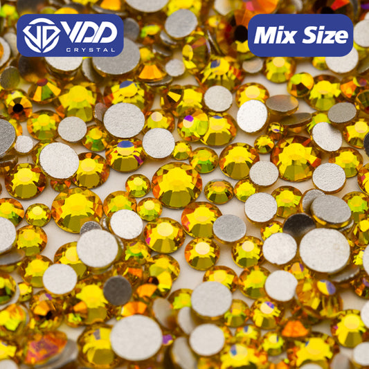 VDD 351 Magma-Citrine Wholesale Mix Size SS6-SS20 High Quality Glass Rhinestone Crystal Flatback Stones DIY Crafts Nail Art Decoration