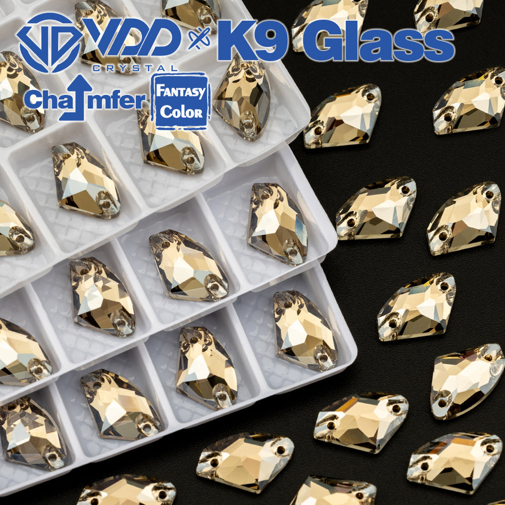 VDD Galactic 9x14mm 36Pcs Greige Top Quality K9 Glass Sew on Rhinestones Crystal Flatback Stones Garment Decorations