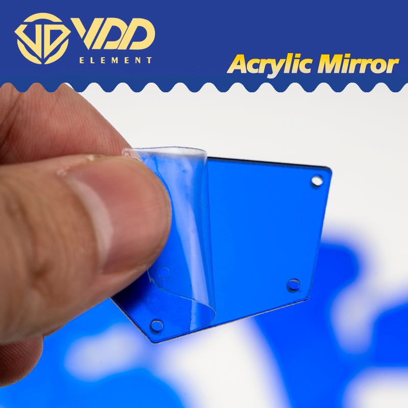 VDD 30/60/200Pcs Mix Size Blue Acrylic Mirror Sewing Rhinestones Sew On DIY Crafts Flat Back Stones For Garment Decorations