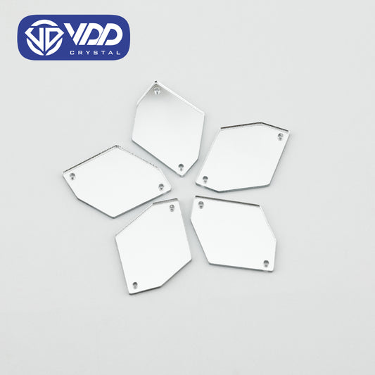 VDD 30/60/200Pcs N-27x21mm White Acrylic Mirror Sewing Rhinestones Sew On DIY Crafts Flat Back Sewing For Garment Decorations