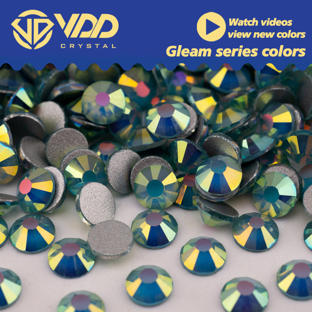 VDD 484 Gleam-Ocean SS4-SS30 High Quality Glass Rhinestones Crystal Flatback Strass Bright Stones For DIY Nail Art Accessories