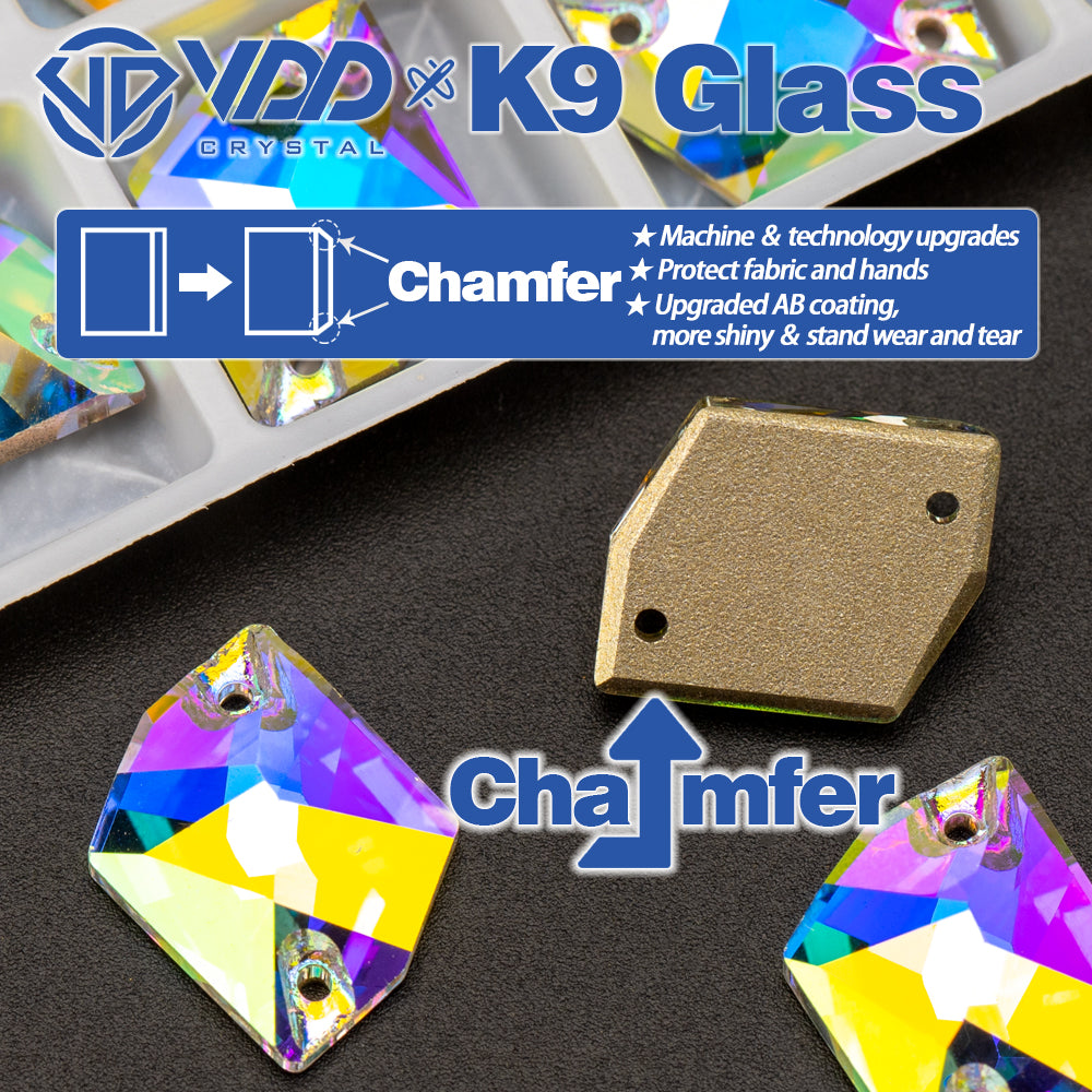 VDD S255 Crystal AB Cosmic Top Quality K9 Glass Sew on Rhinestones Crystal Flatback Sewing Stones for Clothes Decorations