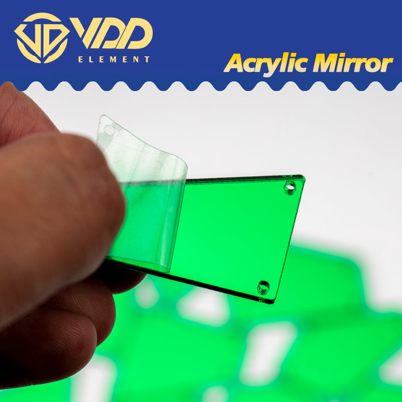 VDD 30/60/200Pcs Mix Size Green Acrylic Mirror Sewing Rhinestones Sew On DIY Crafts Flat Back Stones For Garment Decorations