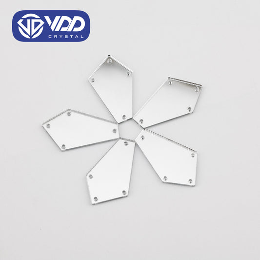 VDD 30/60/200Pcs K-35x21mm White Acrylic Mirror Sewing Rhinestones Sew On DIY Crafts Flat Back Sewing For Garment Decorations