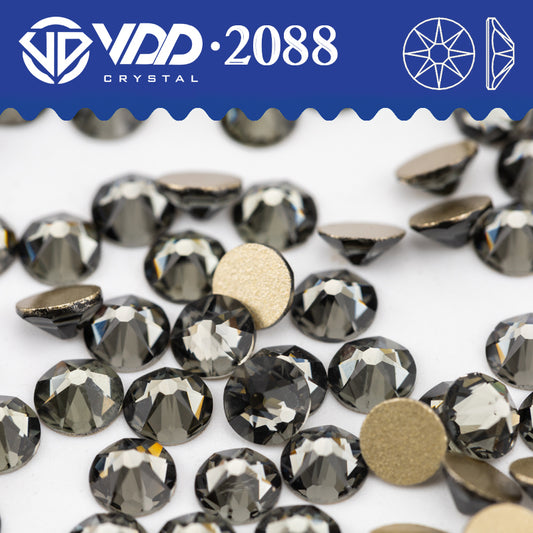 VDD 003 Black Diamond SS16-SS30 High Quality AAAAA 2088 8 Big 8 Small Rhinestone Flatback Glitter Stone Crafts Nail Art Accessories