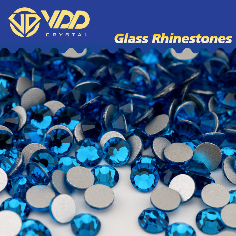 VDD 029 Capri Blue Non-hotfix Rhinestones High Quality Glass Crystal Flatback Strass Stones YZ-029