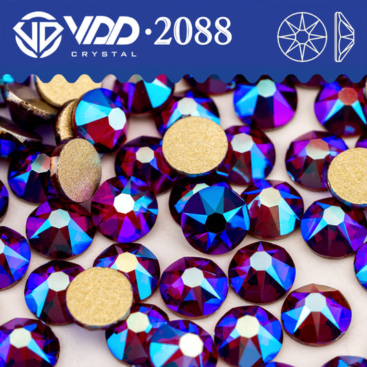 VDD 096 Garnet AB SS16-SS30 High Quality AAAAA 2088 8 Big 8 Small Rhinestone Flatback Glitter Stone Crafts Nail Art Accessories