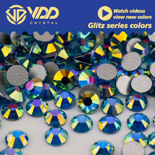 VDD 434 Glitz-Ocean SS4-SS30 High Quality Glass Rhinestones Crystal Flatback Strass Diamond Stones For DIY Nail Art Accessories