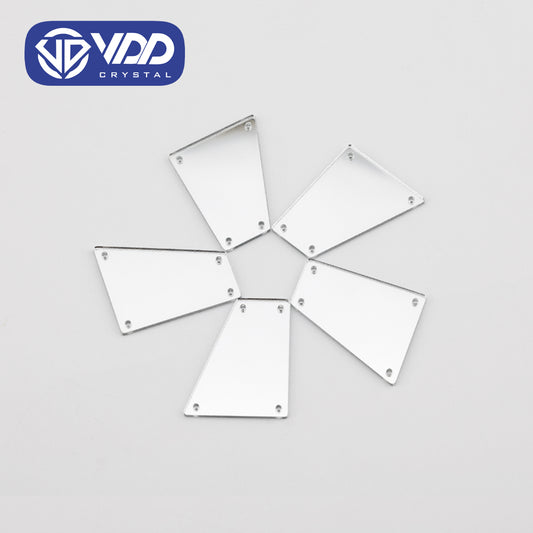 VDD 30/60/200Pcs I-27x33mm White Acrylic Mirror Sewing Rhinestones Sew On DIY Crafts Flat Back Sewing For Garment Decorations