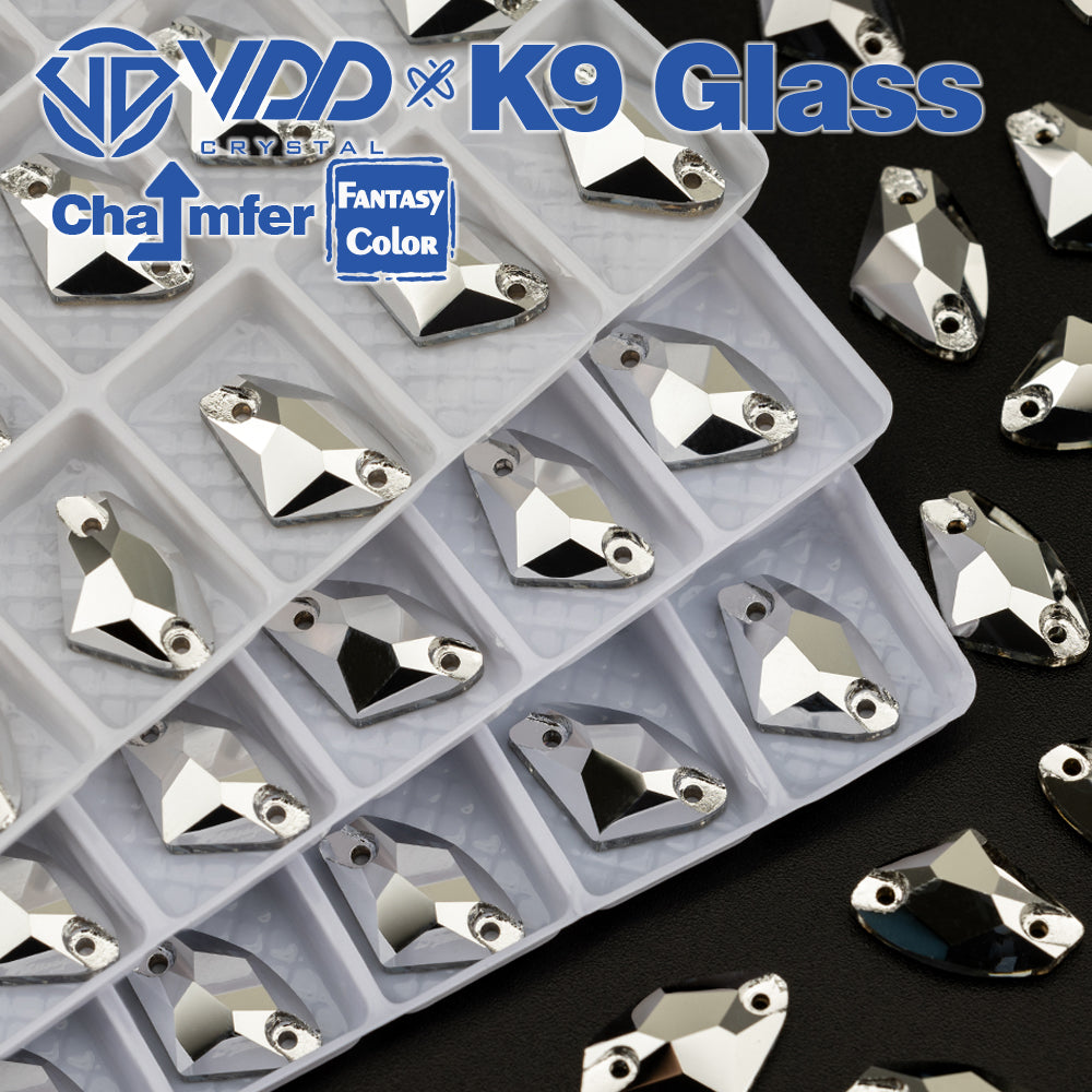 VDD Galactic 9x14mm 36Pcs Labrador Color Top Quality K9 Glass Sew on Rhinestones Crystal Flatback Stones Garment Decorations