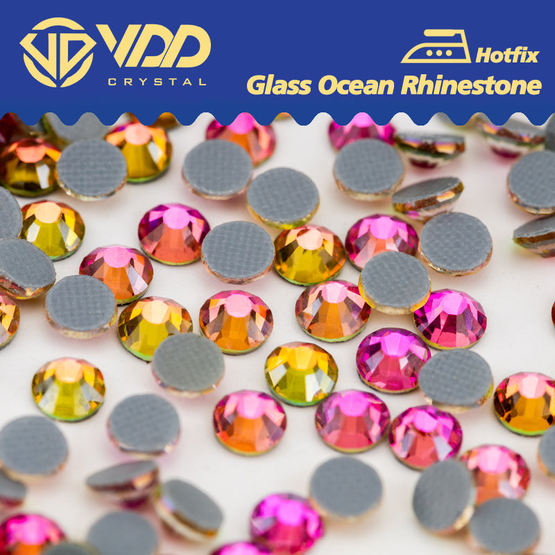 Vdd Rhinestone VDD 038 Rose Flare Hot-Fix Rhinestones High Quality Glass Crystal Flat ...