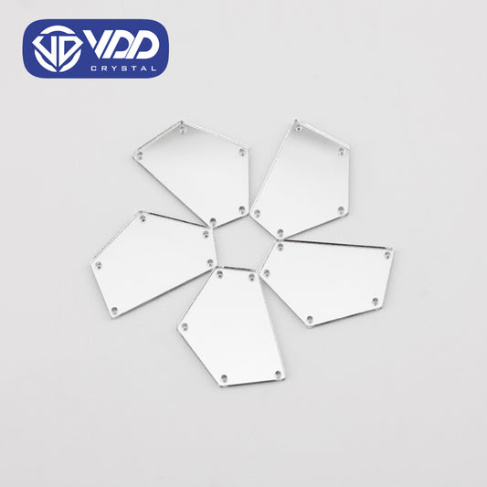 VDD 30/60/200Pcs M-36x25mm White Acrylic Mirror Sewing Rhinestones Sew On DIY Crafts Flat Back Sewing For Garment Decorations