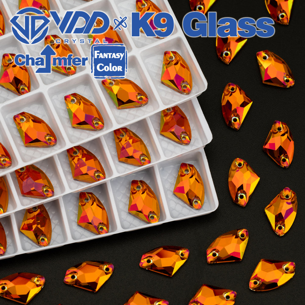 VDD Galactic 9x14mm 36Pcs Sunset Prism Top Quality K9 Glass Sew on Rhinestones Crystal Flatback Stones Garment Decorations