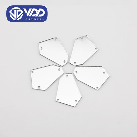 VDD 30/60/200Pcs L-32x23mm White Acrylic Mirror Sewing Rhinestones Sew On DIY Crafts Flat Back Sewing For Garment Decorations