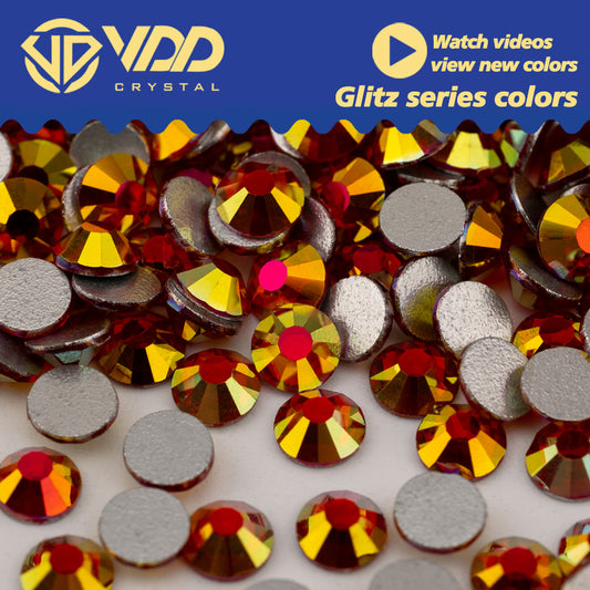 VDD 437 Glitz-Ruby SS4-SS30 High Quality Glass Rhinestones Crystal Flatback Strass Diamond Stones For DIY Nail Art Accessories
