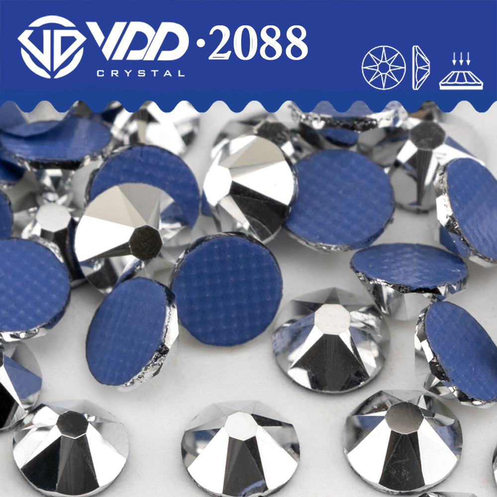 VDD 066 Labrador SS16-SS30 High Quality Hot-Fix Glass 2088 Rhinestones Crystal Flatback 8 Big 8 Small DIY Clothes Decoration