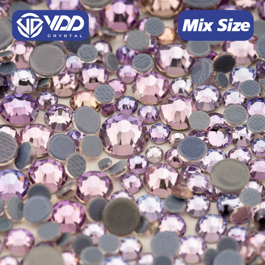 VDD 037 Angel Violet Wholesale SS6-SS30 Hotfix Mix Size Glass Rhinestone Crystal Flat Back High Quality Strass Stones For DIY Clothes Accessories