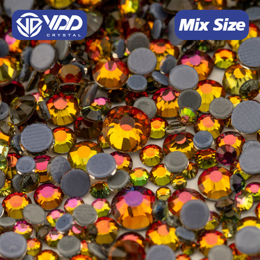 VDD 062 Volcano Wholesale SS6-SS30 Hotfix Mix Size Glass Rhinestone Crystal Flat Back High Quality Strass Stones For DIY Clothes Accessories