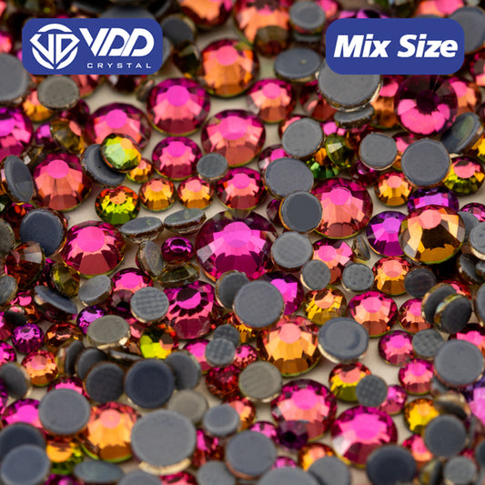 VDD 038 Rose Flare Wholesale SS6-SS30 Hotfix Mix Size Glass Rhinestone Crystal Flat Back High Quality Strass Stones For DIY Clothes Accessories