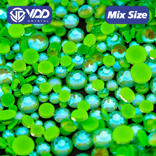 VDD 308 D Grass Green Mix Size SS6-SS20 Non-hotfix Rhinestones High Quality Glass Crystal Flatback Strass Stones KKmix-K179