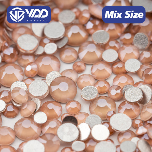 VDD 143 MRD-Honey Peach Mix Size SS6-SS20 High Quality Glass Rhinestones Crystal Flatback Glitter Stones Nail Art DIY Crafts Decorations
