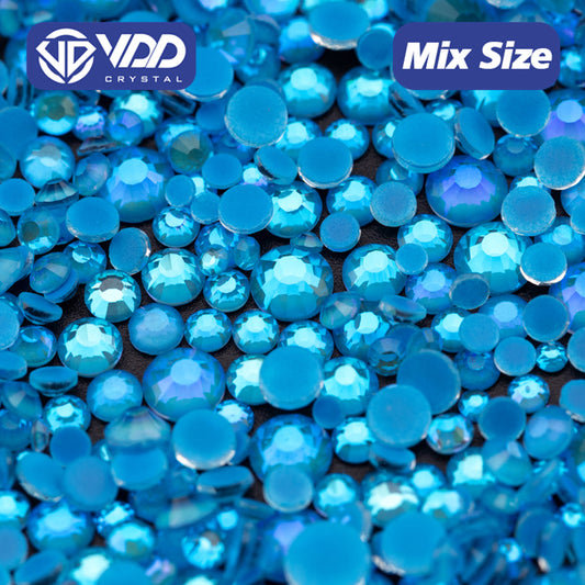 VDDD 309 D Ocean Blue Wholesale New Neon Color Mix Size SS6-SS20 Glass Rhinestones Crystal High Quality Flatback Stones DIY Nail Art Decorations
