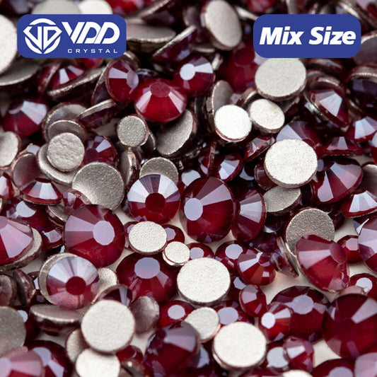 VDD 147 MRD-Garnet Mix Size SS6-SS20 High Quality Glass Rhinestones Crystal Flatback Glitter Stones Nail Art DIY Crafts Decorations