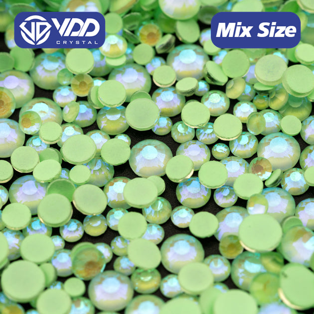 VDD 311 D Light Green Mix Size SS6-SS20 Non-hotfix Rhinestones High Quality Glass Crystal Flatback Strass Stones KKmix-K182