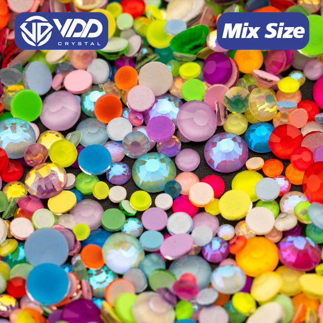 VDD Mix Color Mix Size SS6-SS20 Non-hotfix Rhinestones High Quality Glass Crystal Flatback Strass Stones KKmix-K183