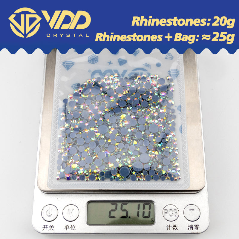VDD 010 Lt.Peach Wholesale SS6-SS30 Hotfix Mix Size Glass Rhinestone Crystal Flat Back High Quality Strass Stones For DIY Clothes Accessories