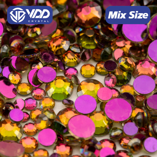 VDD 152 Rose Shine Mix Size SS6-SS20 High Quality Glass Rhinestones Crystal Flatback Glitter Stones Nail Art DIY Crafts Decorations