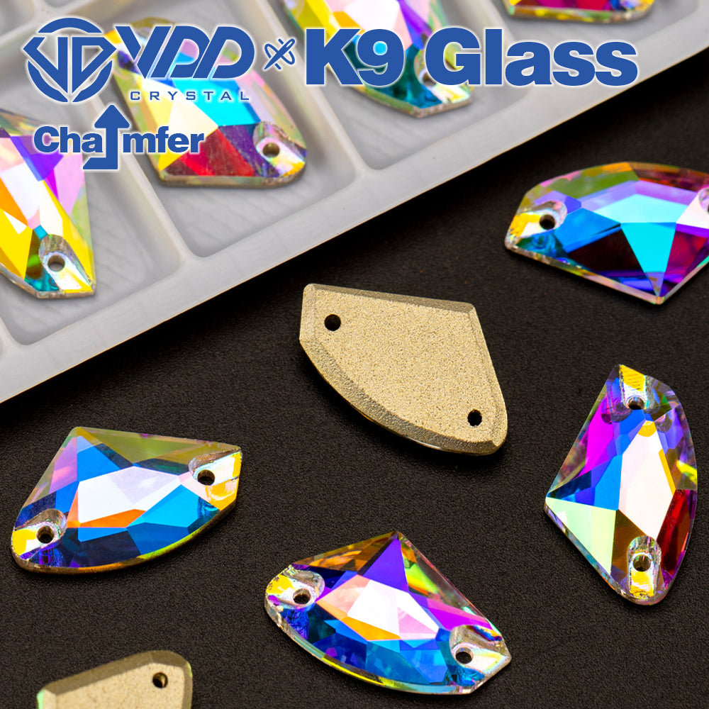VDD S255 Crystal AB Galactic Top Quality K9 Glass Sew on Rhinestones Crystal Flatback Sewing Stones for Clothes Decorations