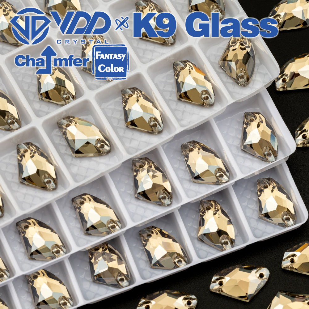 VDD Galactic 9x14mm 36Pcs Greige Top Quality K9 Glass Sew on Rhinestones Crystal Flatback Stones Garment Decorations