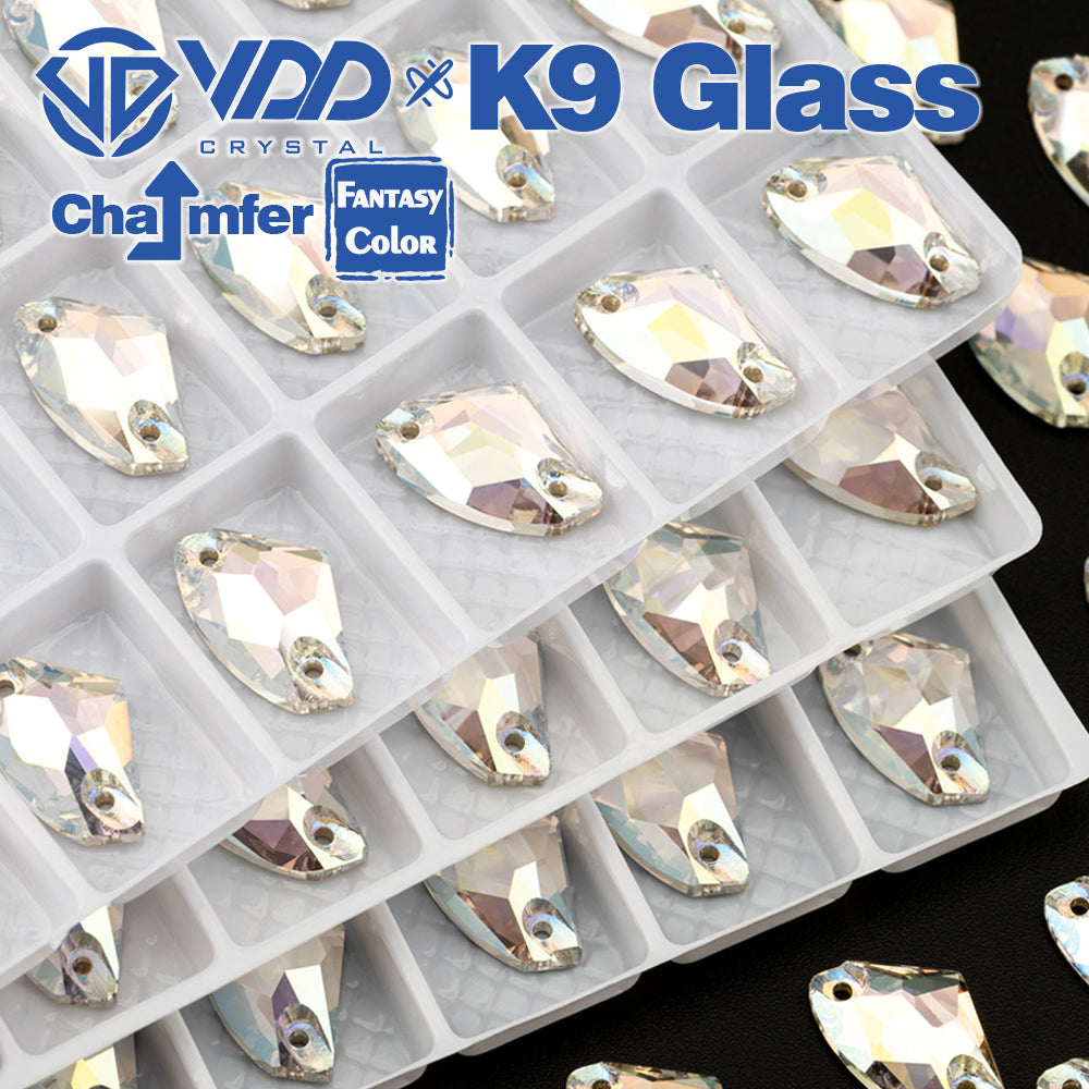 VDD Galactic 9x14mm 36Pcs Stardust Shimmer Top Quality K9 Glass Sew on Rhinestones Crystal Flatback Stones Garment Decorations