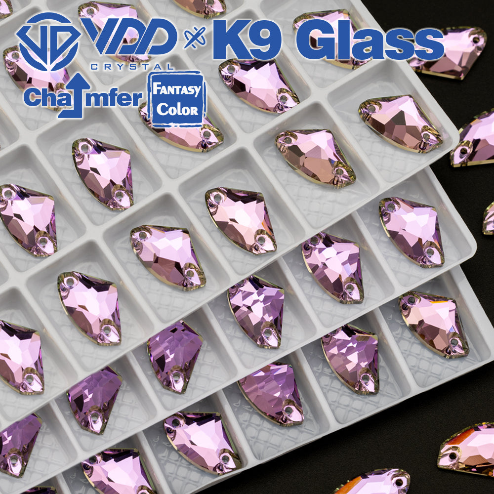 VDD Galactic 9x14mm 36Pcs Violet Beam Top Quality K9 Glass Sew on Rhinestones Crystal Flatback Stones Garment Decorations
