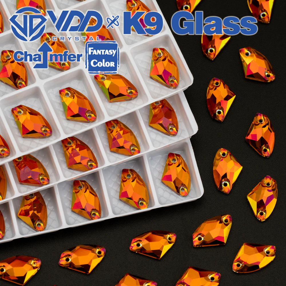 VDD Galactic 9x14mm 36Pcs Sunset Prism Top Quality K9 Glass Sew on Rhinestones Crystal Flatback Stones Garment Decorations