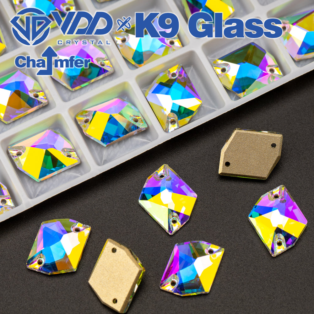 VDD S255 Crystal AB Cosmic Top Quality K9 Glass Sew on Rhinestones Crystal Flatback Sewing Stones for Clothes Decorations
