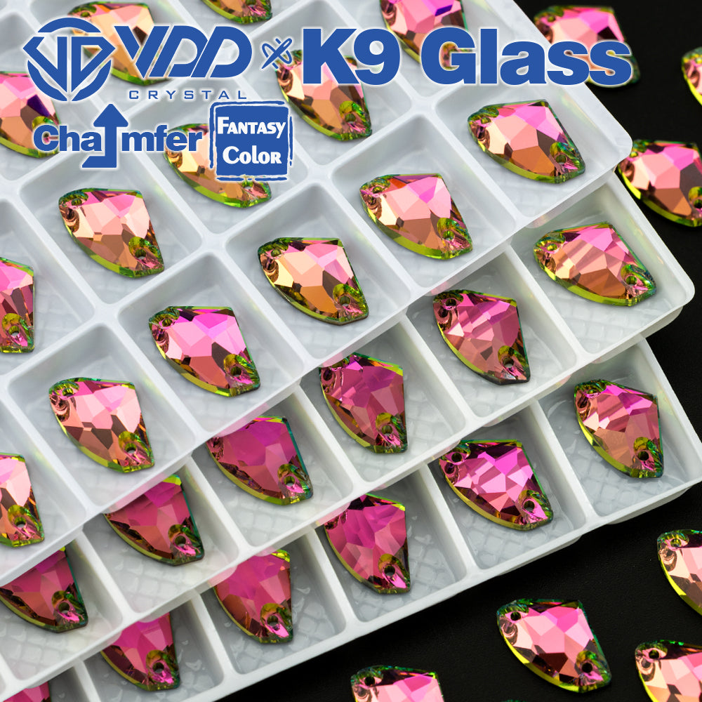 VDD Galactic 9x14mm 36Pcs Rose Pulse Top Quality K9 Glass Sew on Rhinestones Crystal Flatback Stones Garment Decorations