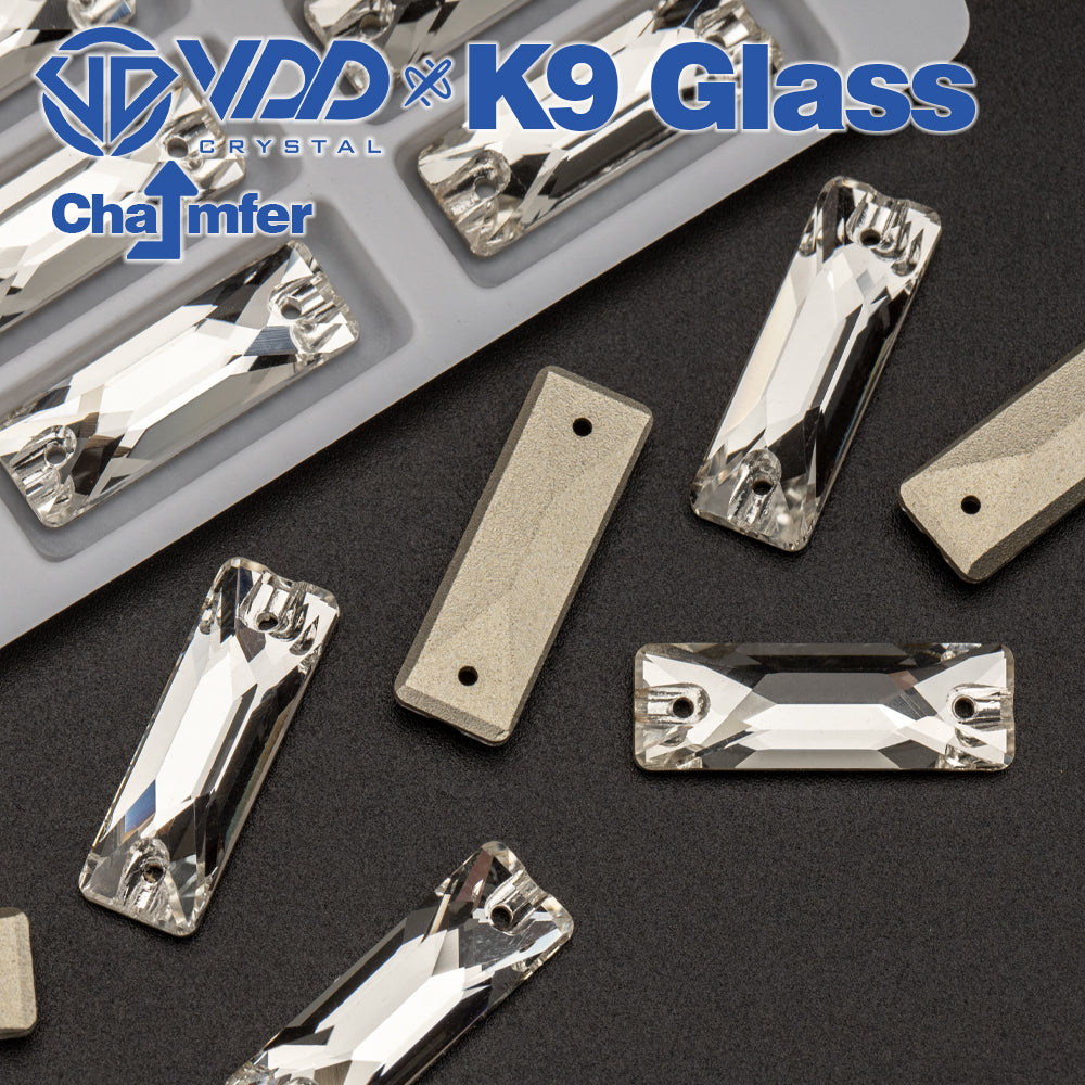 VDD Baguette High Quality Sewing Strass K9 Glass Stones Clear Crystal FlatBack for Clothing Accessories Sew on Rhinestone