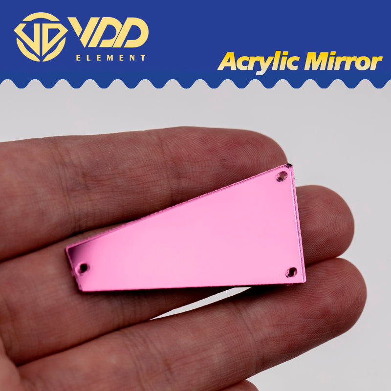 VDD 30/60/200Pcs Mix Size Rose Acrylic Mirror Sewing Rhinestones Sew On DIY Crafts Flat Back Stones For Garment Decorations