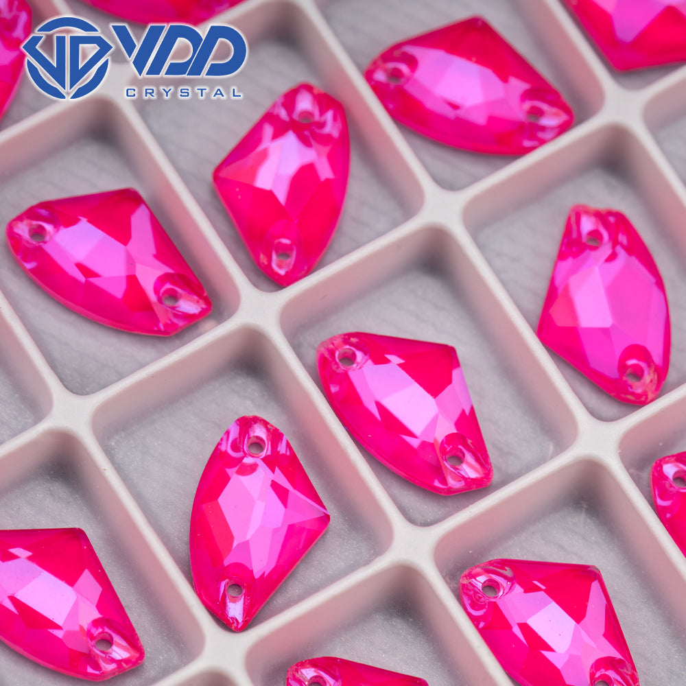 VDD 013 Siam Ocean Series - Cristales de imitación de vidrio sin fijación en caliente de alta calidad, piedras de estrás con parte posterior plana