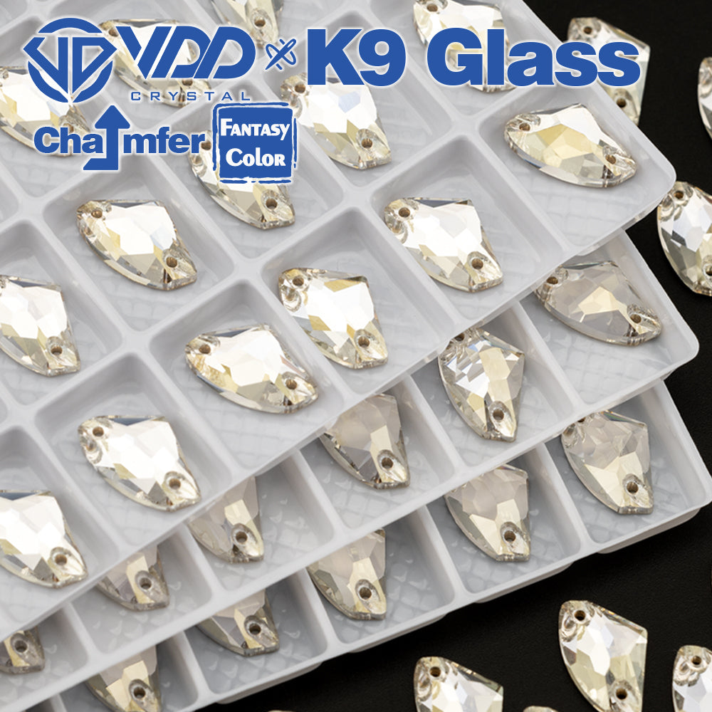 VDD Galactic 9x14mm 36Pcs Sliver Shadow Top Quality K9 Glass Sew on Rhinestones Crystal Flatback Stones Garment Decorations