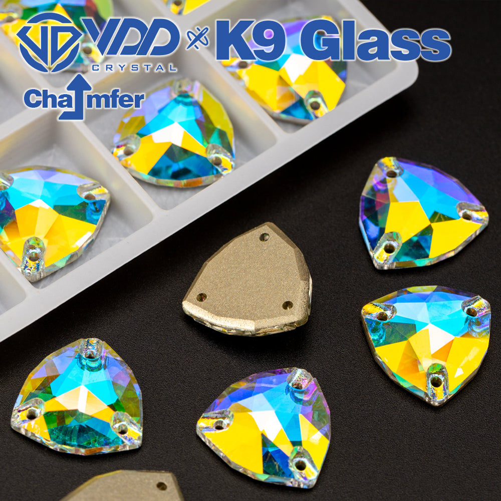VDD Trilliant S255 Crystal AB Top Quality K9 Glass Sew on Rhinestones Crystal Flatback Sewing Glitter Stones for DIY Garment