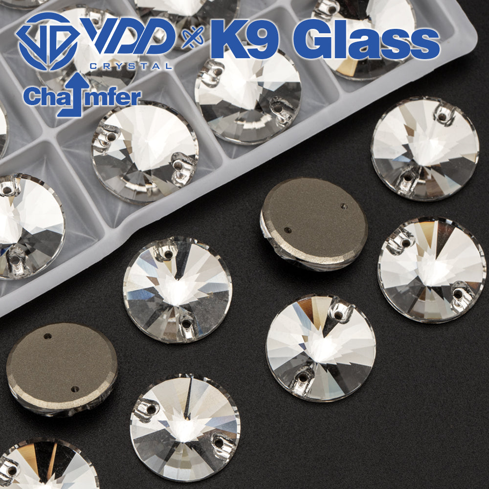 VDD Rivoli S101 Crystal Top Quality K9 Glass Sew on Rhinestones Crystal Flatback Sewing Strass Stones for Garment Wedding Dress