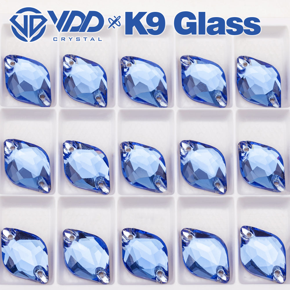 VDD S117 Royal Blue Lemon K9 Glass Sew On Rhinestones High Quality AAAAA Crystal Flatback Sewing Strass Stones DB-S117