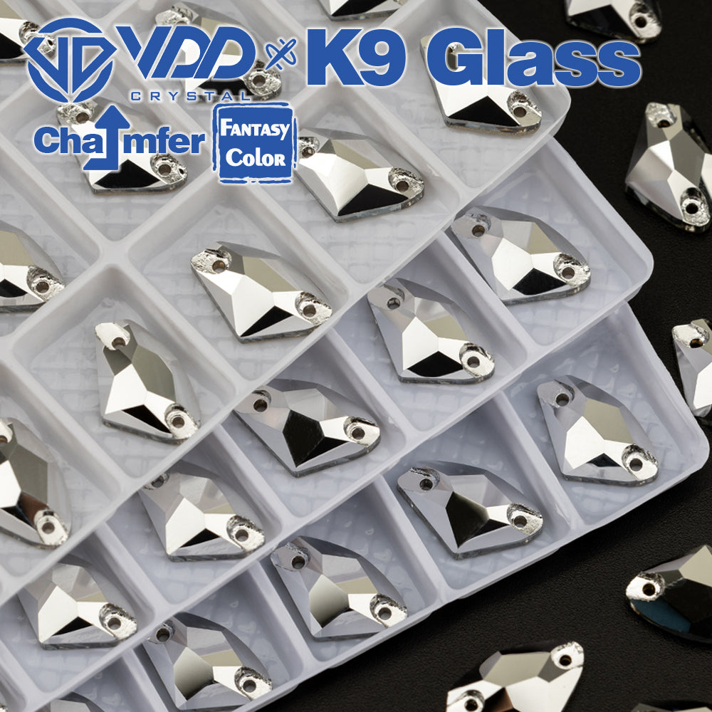 VDD Galactic 9x14mm 36Pcs Labrador Color Top Quality K9 Glass Sew on Rhinestones Crystal Flatback Stones Garment Decorations