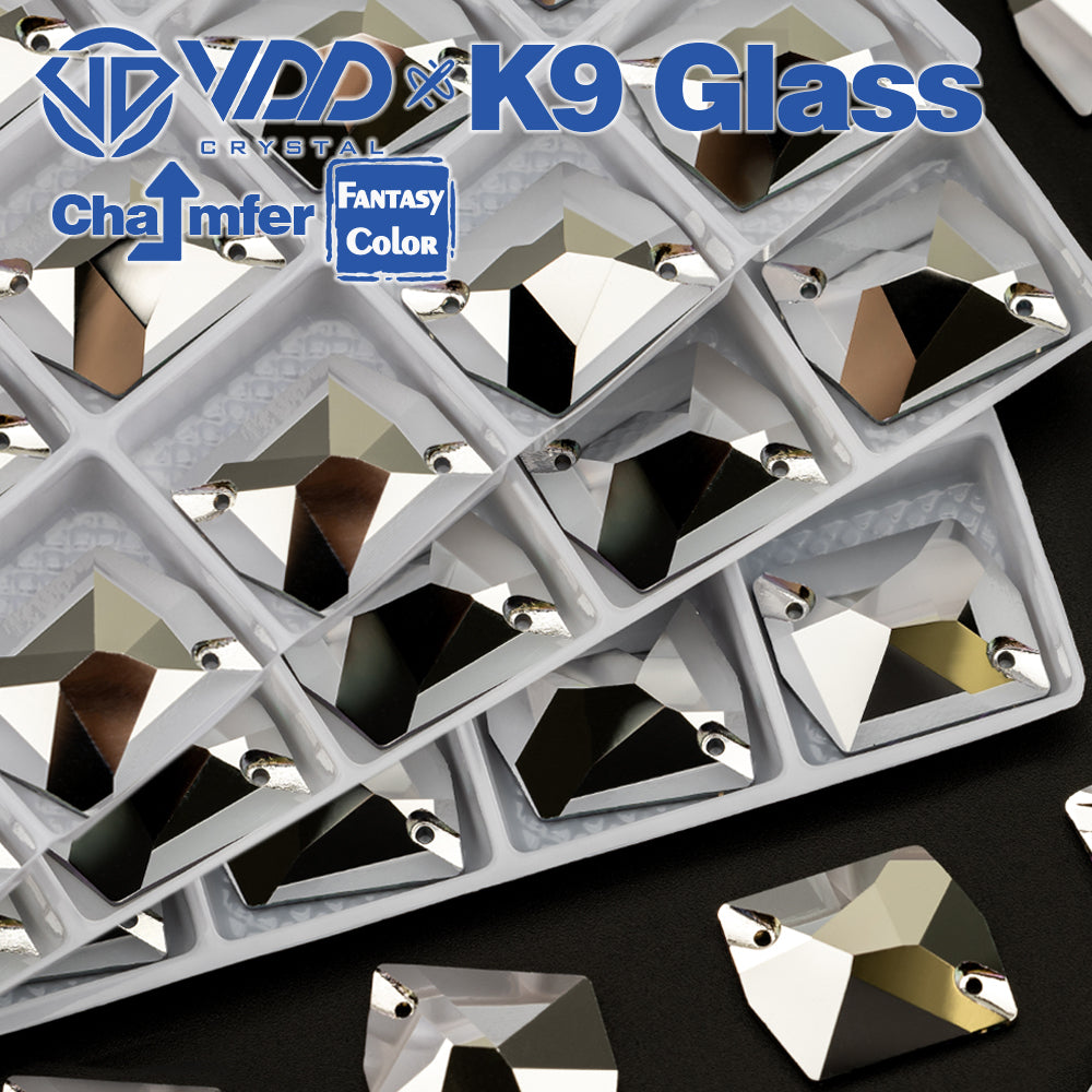 VDD Cosmic 17x21mm 15Pcs Labrador Color Top Quality K9 Glass Sew on Rhinestone Sewing Crystal Flatback Garment Decorations