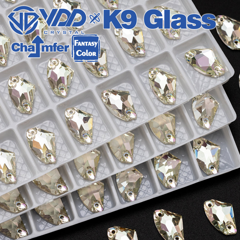 VDD Galactic 9x14mm 36Pcs Glimmer Top Quality K9 Glass Sew on Rhinestones Crystal Flatback Stones Garment Decorations